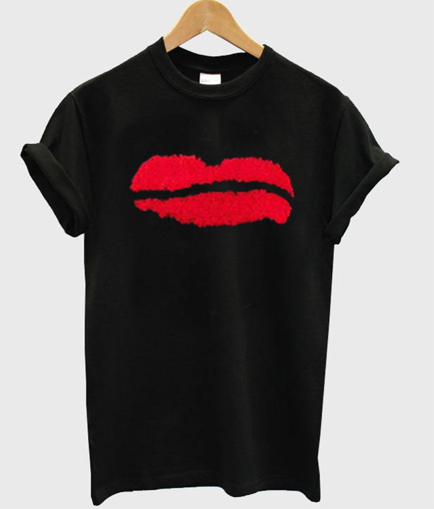 Lips print t shirt