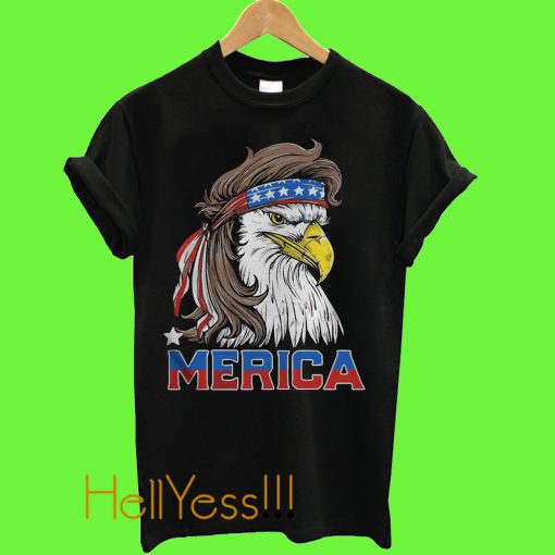 Eagle Mullet America flag T Shirt