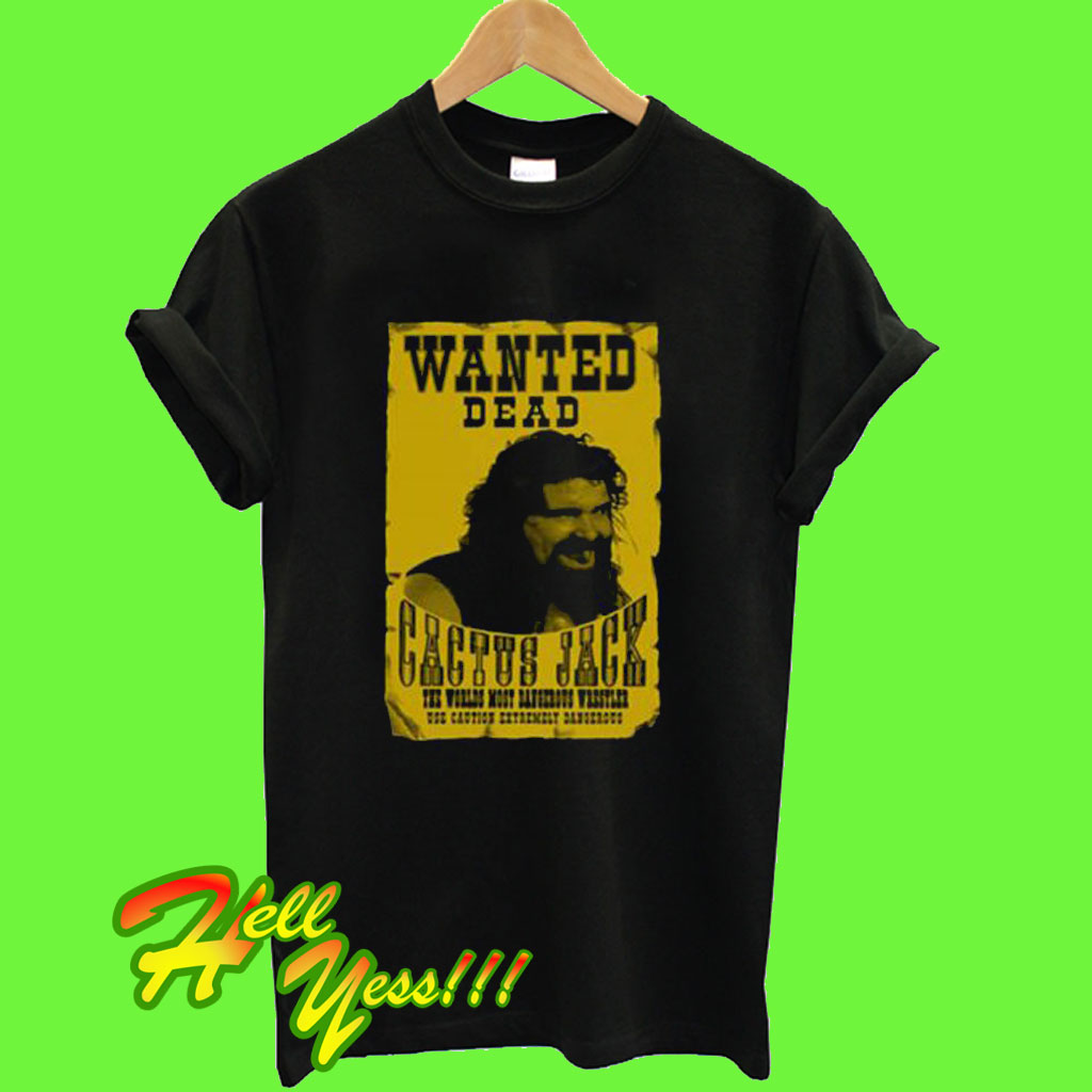 Cactus Jack Wanted Dead Poster T Shirt