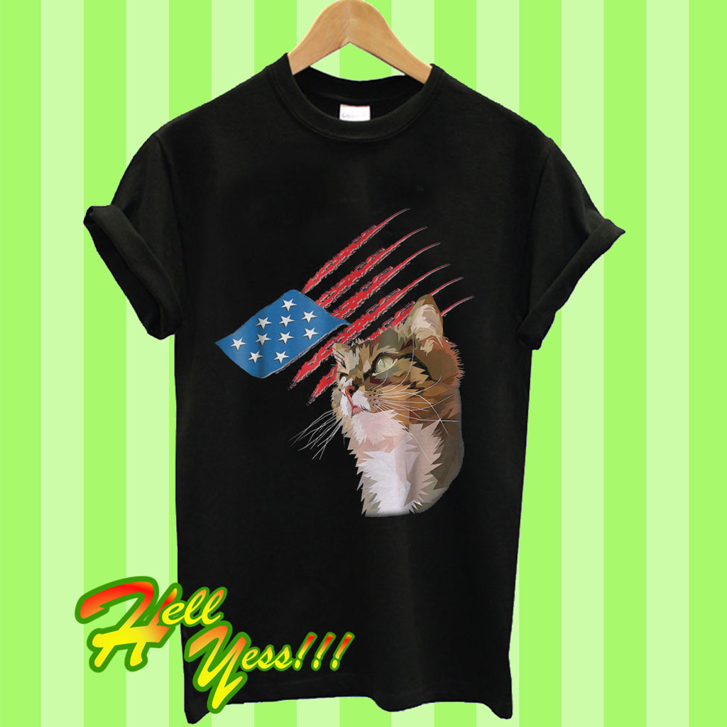 fourth of july cat shirt