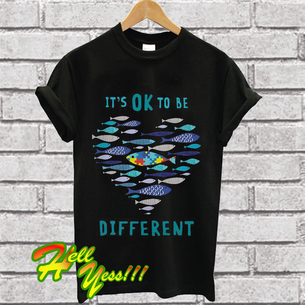 it's ok to be different autism shirt