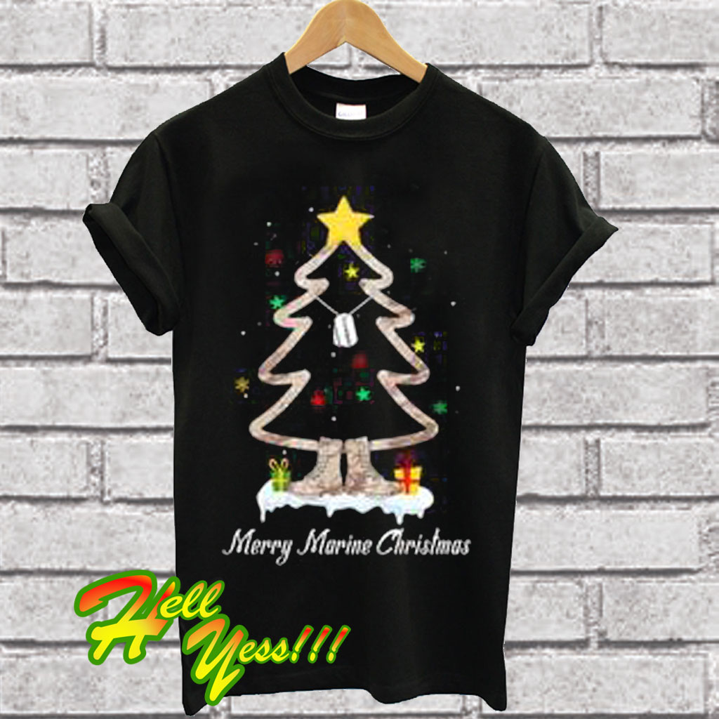 marine christmas shirt