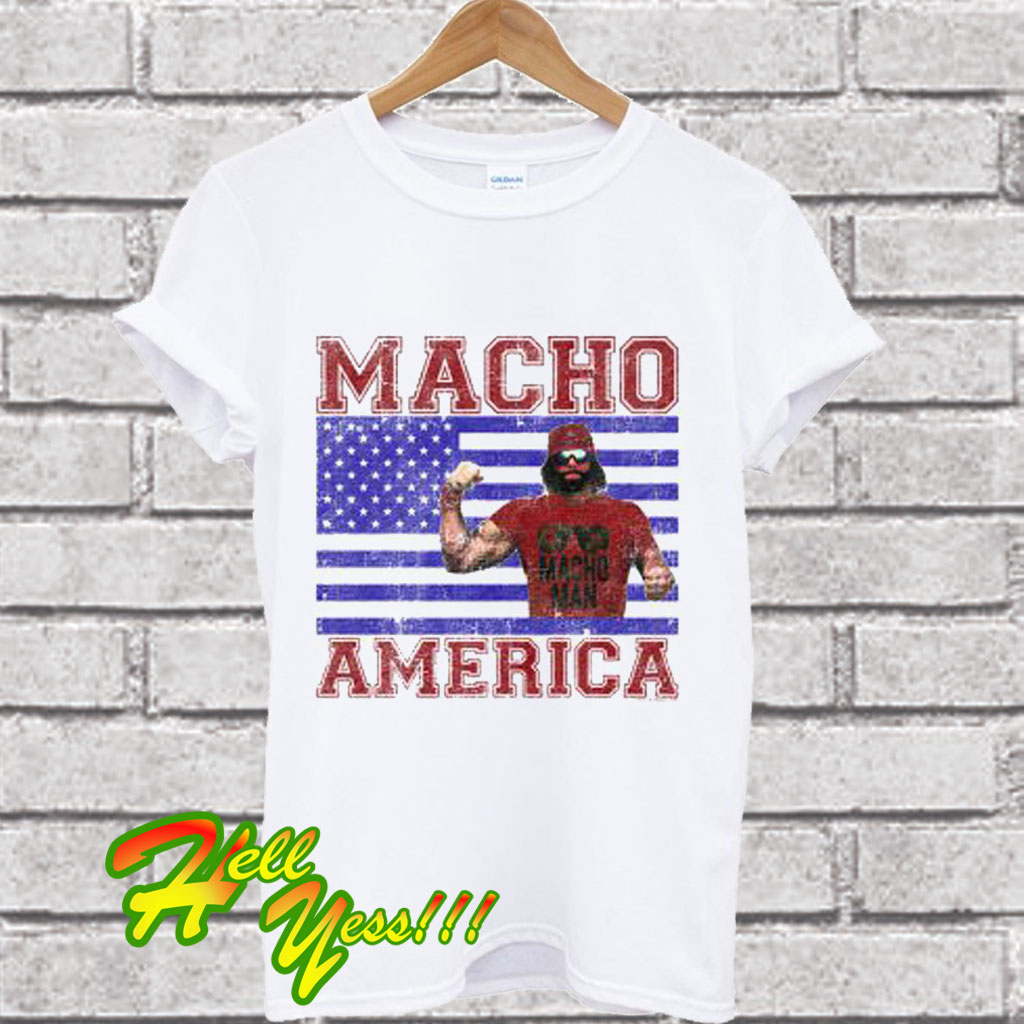 macho man american flag shirt