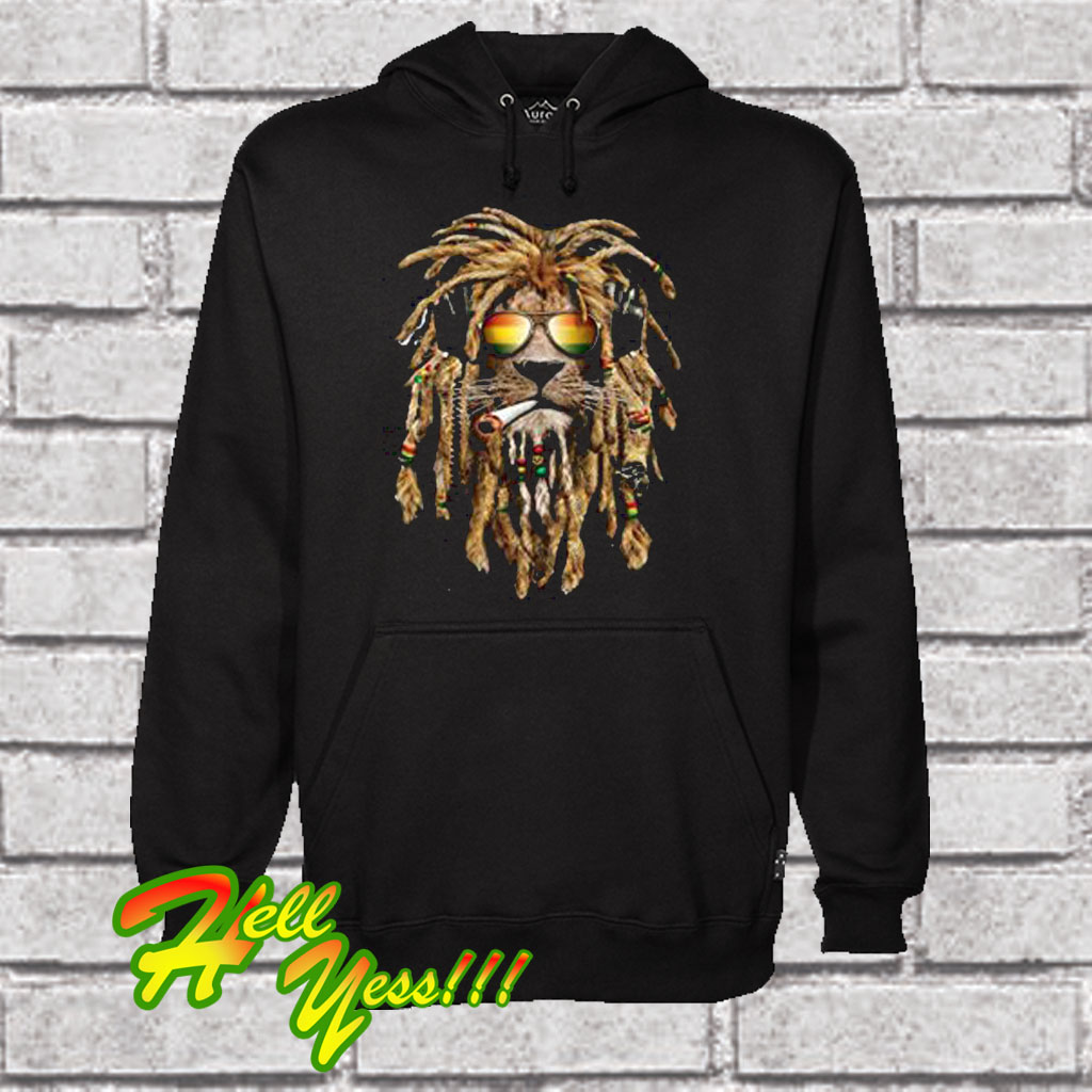 Rasta lion hoodie Clearance